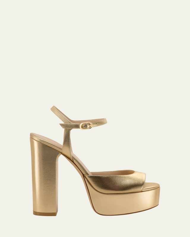 Dayna Boost Metallic Leather Platform Sandals